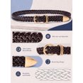 thumbnail image 4 of Punplita Women’s Braided Belt Coffee Belt for Jeans Woven Waist Belt for Casual, 4 of 5
