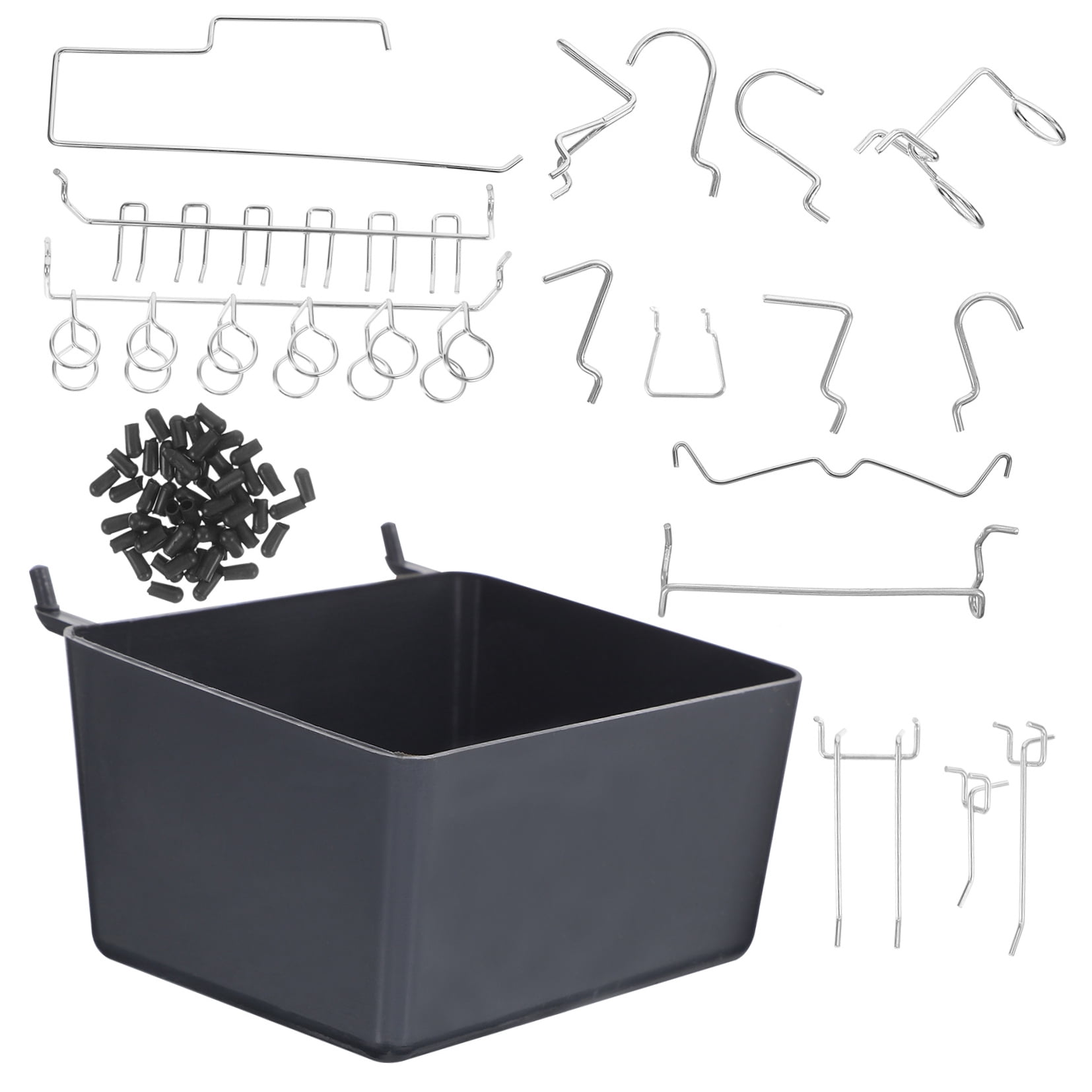 Tineasur 120-Piece Stainless Steel Pegboard Hooks and Organizers Set for Garage Storage, Tool Organization and Workshop Use