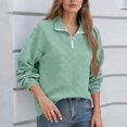 thumbnail image 6 of Lmnyox Half Zip Collared Pullover for Women Business Casual Long Sleeve Sweatshirts Fashion Athletic Shirts, 6 of 7