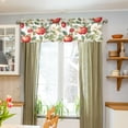 thumbnail image 3 of Yayeee Kitchen Valance Rod Pocket 54" x 18" Living Room Window Curtain, Beige Apple Pattern, 3 of 6