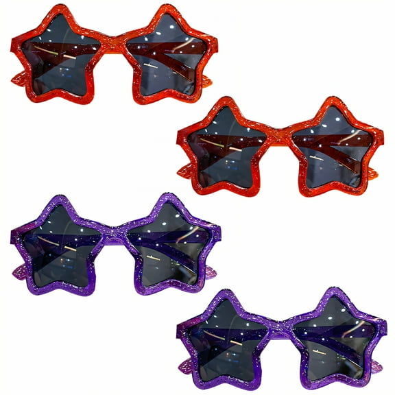 GJX 4Pcs Baby Sunglasses,Pentagram Colorful Shape Toddler Sunglasses Age 2-4,Trendy Kids' Streetwear Essential Infant Sunglasses,Style1