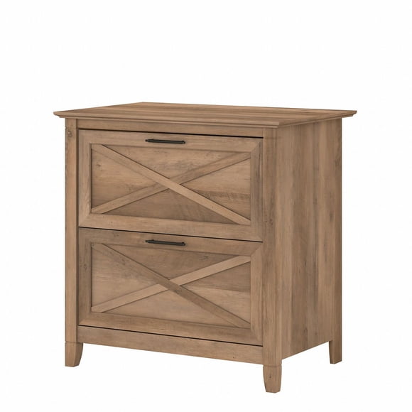 Bush Furniture Key West 2 Drawer Lateral File Cabinet in Reclaimed Pine