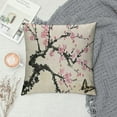 thumbnail image 2 of Nawypu  Throw Floral Pillow Cover Spring Sakura Cherry Blossom Butterflies in Traditional Japanese Flower Decorative Throw Pillow Cushion Case for Home Couch Living Room Bed Sofa Car, 2 of 5