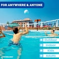 thumbnail image 2 of SWIMLINE ORIGINAL Pool Volleyball Net Games Set With Ball Adjustable Up To 20 Feet Wide | For Kids & Adults | 2 Blue Water-Fill Bases | Easy Assembly Compatible W/ Outdoor & I, 2 of 9