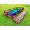 thumbnail image 1 of Vintage Rainbow Outdoor Tablecloth, Plaid Art Pattern with Abstract Colorful Squares and Paint Smears Design, Decorative Washable Fabric Picnic Tablecloth, 58 X 104 Inches, Multicolor, by Ambesonne, 1 of 2
