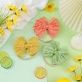 thumbnail image 3 of Dalrosia 3PCS Baby Girls Headbands Soft Elastic Headbands Newborn Lace Hair Bow Hair Accessories for Infant Baby Toddler Girls, 3 of 4