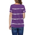 thumbnail image 2 of Stripe Print Kids Short Sleeve Summer O-Neck Button T-Shirt Children Tops, 2 of 2