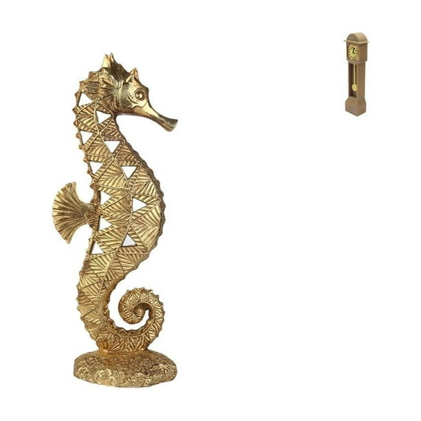 Estatua de resina,Estatua de resina para decoración del hogar,manualidades,oro,Escultura de oro,figura de resina,regalos decorativos.,Reloj de suelo para casa de muñecas,Reloj de piso para