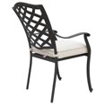 thumbnail image 2 of 37 Inch Wynn Outdoor Patio Dining Chair, Cushion Seat, Set of 2, Black, Beige- Saltoro Sherpi, 2 of 5
