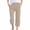 Khaki, variant on AINIYS High Waisted Stretchy Slim Capris Pants for Women Office Daily Errands Black L