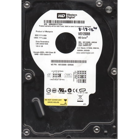 WD1200BB-00RDA0, DCM DSBHNTJCH, Western Digital 120GB IDE 3.5 Hard Drive