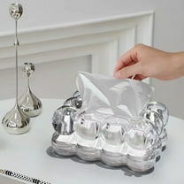 Ikohbadg Stylish Ceramic Tissue Box Cover for Home Decoration, Abstract Design for Bathroom, Kitchen, Living Room, Bedroom & Office, Elegant Tissue Storage Solution