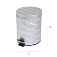 thumbnail image 3 of Bath Bliss 1.3 gal Holographic Round Step Pedal Bathroom Wastebasket, 3 of 7