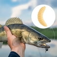 thumbnail image 3 of 50PCS Fake Worms for Fishing Bass, Soft Maggots Baits Bread Worm Realistic Fishing Lure, Plastic False Wax Worm for Freshwater Ice Lure Fishing, 3 of 8