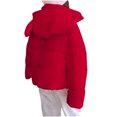 thumbnail image 4 of Lovskoo 2024 Womens Winter Coats Hooded Quilted Jacket Long Sleeve Mid-Length Fall Over Knee Padded Coat Plus Size Thick Warm Coat Red, 4 of 5