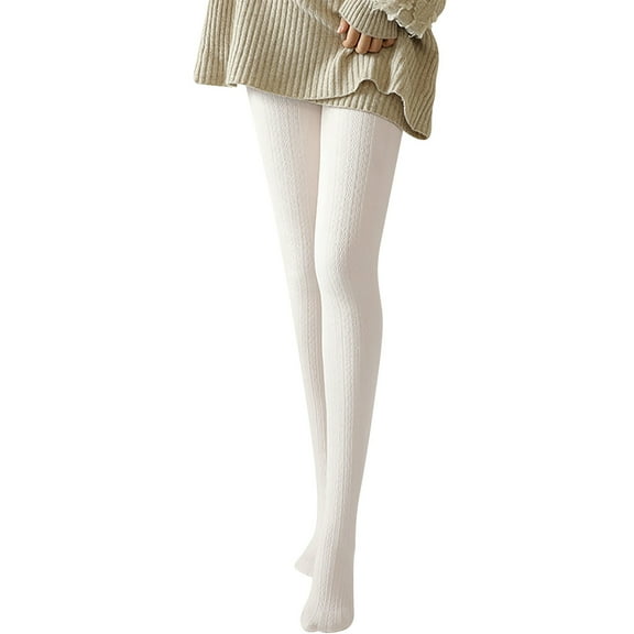 XIAONU Women Textured Tights Full Length Knit Legging Warm Stylish Daily Wear Hosiery A