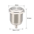 thumbnail image 3 of Unique Bargains Latching Metal Push Button Switch High Head 19mm Mounting Dia 1NO 1pcs, 3 of 3
