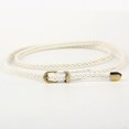 thumbnail image 1 of Cinturones flacos para mujer Cinturones tejidos trenzados para vestido Hebilla de metal Cinturón tejido hecho a mano para mujeres, 1 of 5