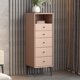 thumbnail image 1 of Cómoda minimalista italiana, dormitorio moderno y sencillo, pequeño apartamento contra la pared, gabinete de almacenamiento de madera maciza, 1 of 4