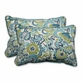 thumbnail image 2 of Pillow Perfect Outdoor/Indoor Zoe Mallard Oversized Lumbar Pillows, 24.5" x 16.5", Blue, 2 Count, 2 of 2