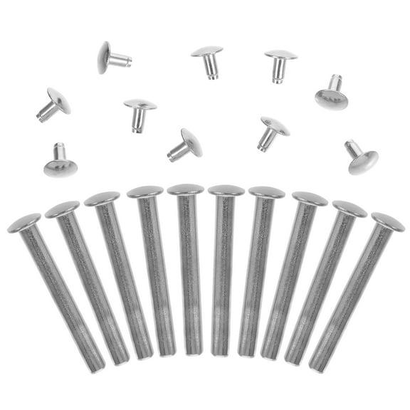 Stainless Steel Fan Rivets 10 Sets Silver Metal Fasteners for Handmade Fans 25mm