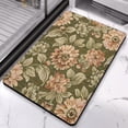 thumbnail image 2 of Charming Green Floral 20x32 inch Non-Slip Rug – Washable Accent Piece for Your Entryway, Bedroom, or Living Room, 2 of 5
