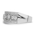 thumbnail image 3 of 925 Sterling Silver 59 Stone Cubic Zirconia Cz Ring Wedding Fancy, 3 of 9