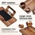 thumbnail image 5 of Danfoxer 3 in 1 Acacia Wood Couch Arm Tray,Couch Tray with Cup holder and Phone Holder,Folding Sofa Armrest Tray Clip-On Sofas Desk for Drinks,Snacks,Phone,Remote Control, 5 of 6