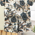 thumbnail image 5 of Nwiuh Boy Shorts Sets Hawaiian Outfit Kid Floral Short Sleeve Shirt Top+shorts Suits(Beige, 9-10 Years), 5 of 7