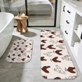 Rooster and Silhouette White Pattern 2 Piece Flannel Bathroom Rug Set ...