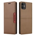 thumbnail image 4 of For iPhone 11 Flip Wallet Phone Case,[RFID Blocking]PU Leather Magnetic Folio Cover,With Card Slots,Flip Folding Kickstand,Shockproof TPU Anti-fall Rugged Phone Case Cover,Brown, 4 of 9