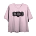 thumbnail image 3 of Beetlejuice Beetlejuice Black Sign Logo Women's Pink Crop Tee-XL, 3 of 5
