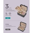 thumbnail image 4 of SONGMICS Jewelry Box, Travel Jewelry Case, 2-Layer Jewelry Holder Organizer, Portable Versatile Earring Storage, for Larger Accessories, Slate Gray UJBC166G01, 4 of 8