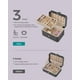 thumbnail image 4 of SONGMICS Jewelry Box, Travel Jewelry Case, 2-Layer Jewelry Holder Organizer, Portable Versatile Earring Storage, for Larger Accessories, Slate Gray UJBC166G01, 4 of 8