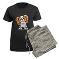thumbnail image 5 of CafePress - Blenheim CKCS Rocker Women's Dark Pajamas - Women's Short Sleeve Print T-Shirt and Pants Dark Cotton Pajama Set, 5 of 7