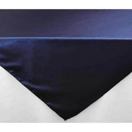 

1 Pc Square 54 Satin Table Overlay - Navy Blue For Wedding Or Event Decor