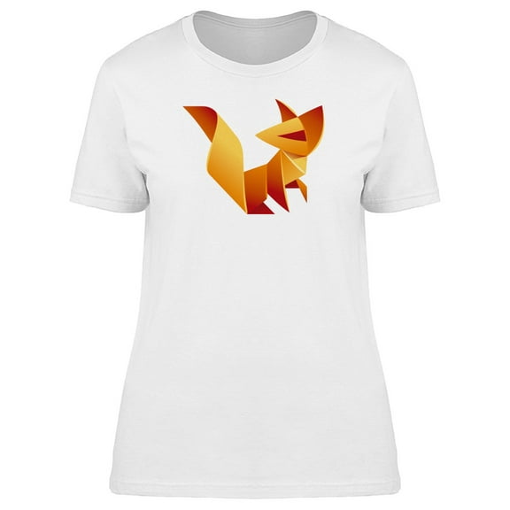 Beautiful Orange Origami Fox Tee Women's -Image by Shutterstock