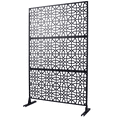 thumbnail image 5 of Tcbosik 48"W x 76"H Metal Privacy Screen, Indoor & Outdoor Freestanding Decorative Privacy Fence Panel for Deck, Porch, Patio, Balcony, Poolside, Black, 5 of 8