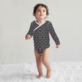 thumbnail image 4 of Xecao Mardi Gras Carnival3 Print Baby unisex-baby Cotton Long-sleeve Bodysuits-6 Months, 4 of 6