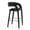 Black, variant on Modrest Faerron - Modern Tan Leatherette Bar Chair