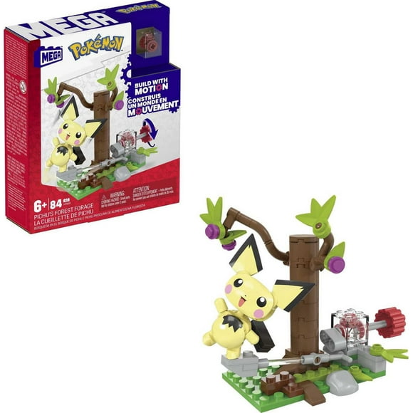 MEGA –Pokémon –Coffret –La Cueillette de Pichu, 1 figurine - 84 pièces