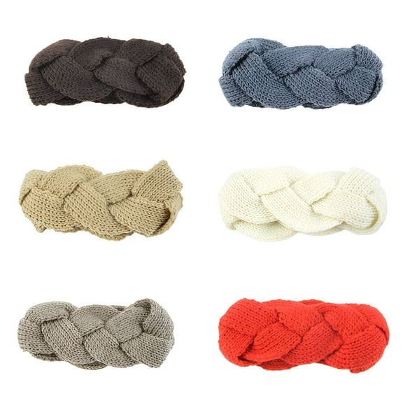 TELOLY 6Pcs Headbands for Women,Knitted Yarn Head Wraps,Headbands for Women's Hair,Mixing1