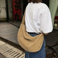thumbnail image 2 of Practical Corduroy Crossbody Bag Dumpling Bags Versatile Shoulder Purse Satchel For Women Casual Daily Use, 2 of 8