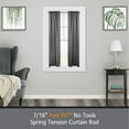 thumbnail image 2 of Kenney  Fast Fit No Tools 7/16" Spring Tension Rod, 4-Pack 28-48" - Gunmetal, 2 of 5
