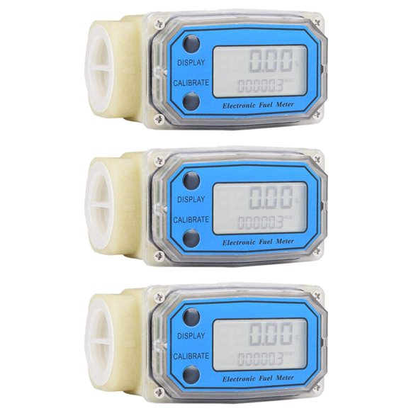 3X Mini Digital Turbine Flow Meter Fuel Flow Meter Turbine Flowmeter for Chemicals Water Sea Liquid Flowmeter