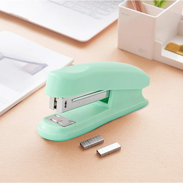 12 Pistolets HoleStaple Machines Portables à Reliure Bureau Étudiant Papeterie Macarons Couleur Agrafeuse Moyenne