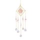 thumbnail image 1 of Bola de cristal adornos de viento colgante de piedra natural decoración colgante rosa, 1 of 8