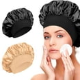 thumbnail image 2 of Soft Satins Bonnet for Women Ajustable Elasticity Bands Silk Bonnet for Braids Hair Sleeping Caps Silk Sleep Bonnet, 2 of 8