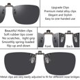 thumbnail image 3 of Gafas de sol con clip CAXMAN, polarizadas, color gris recetado, 3 of 6