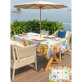 thumbnail image 5 of Outdoor Tablecloth with Umbrella Hole for Patio/Picnic/Party/Camping, Sunflowers Waterproof Table Cloth Rectangle Table Cover Washable, Spring Flowers Butterflies Hydrangea Watercolor (60"x 120"), 5 of 8